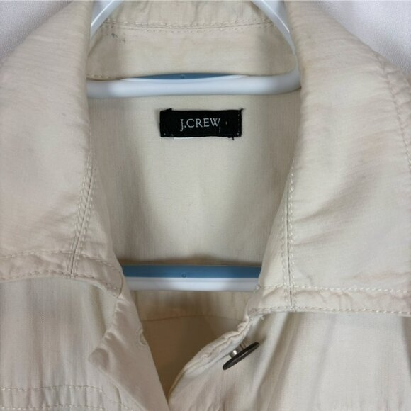 ivory J. CREW Outerwear 4 Pocket Jacket Silk Blended - Picture 4 of 16